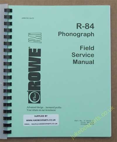 Rowe R84 Jukebox Manual