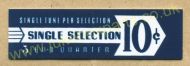 Seeburg V, VL & KD Drum Pricing Card Right Arrow Blue (JP503)