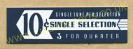 Seeburg V, VL & KD Drum Pricing Card Blue Left Arrow (JP504)