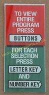 Seeburg V200 Left Instruction Glass (JP569)