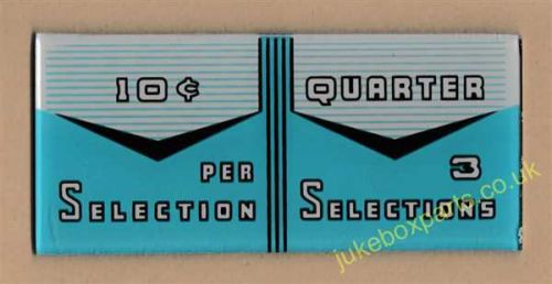 Seeburg Q100 Instruction Glass (JP636)