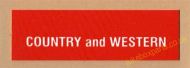 Seeburg V, VL & KD Country And Western Classification Strip (JP657)