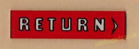 Wurlitzer 1700 & 1800 Return Insert Plastic (JP693)