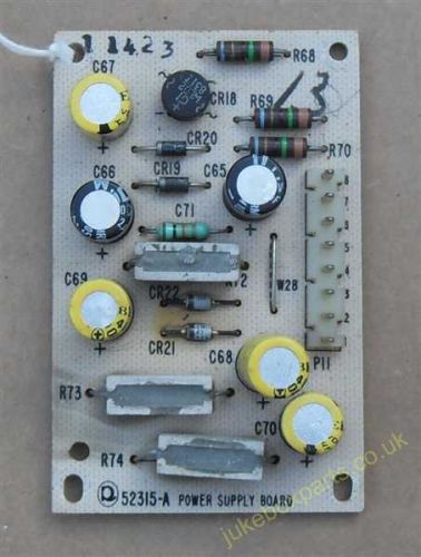 Rock-Ola PCB 52315-A Power Supply Board (RO107A)