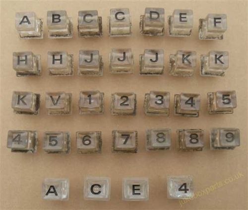 Rock-Ola Job Lot of Clear Push Buttons (RO30)