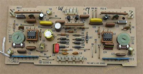 Rock-Ola PCB 52295-A Pre-Amp & AVC Board (RO75N)