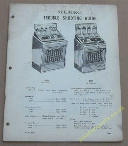 Seeburg Trouble Shooting Guide Q100 & Q160 (USM121)
