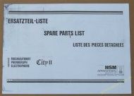 NSM City II Spare Parts List (USM135)