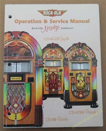 Rock-Ola Nostalgic CD-4GZB Gazelle CD-6PBB Peacock CD-8B Bubbler Operation & Service Manual (USM180)