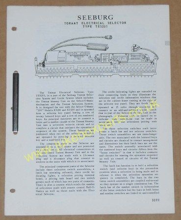 Seeburg Tormat Electrical Selector Type TES201 (USM222)