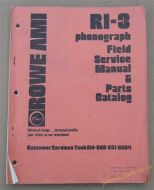 Rowe Ami RI-3 Phonograph Field Service Manual & Parts Catalog (USM232)