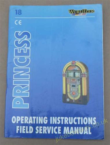 Wurlitzer Princess Operating Instructions, Field Service Manual (USM320)