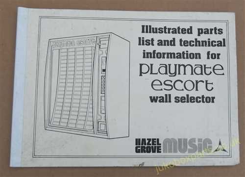 Playmate Escort Wall Selector Illustrated Parts List & Technical Information (USM357)