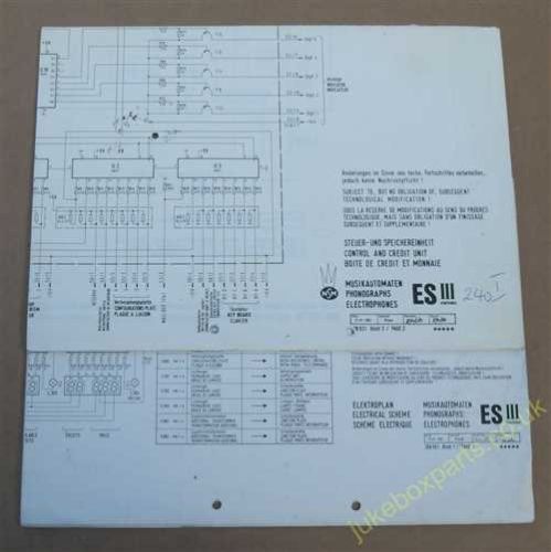 NSM ES111 Electrical Scheme & Control & Credit Unit Schematics (USM385)