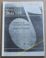 Wurlitzer Model 1100 Service Instructions Manual & Parts Catalogue (USM391)