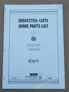 NSM City II Spare Parts List (USM457)