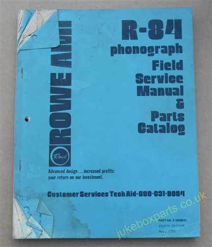 Rowe Ami R-84 Tempo, Tempo Disco, Prelude Service Manual & Parts Catalog (1980) (USM58)