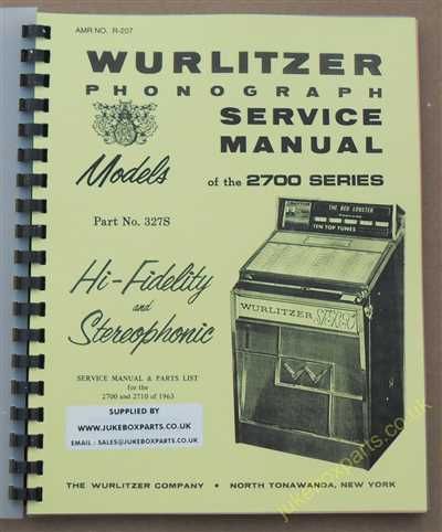 Wurlitzer 2700 & 2710 Service & Parts Manual (1963)