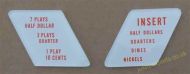 Wurlitzer 2400, 2500, Lyric Instruction Inserts (WP109)
