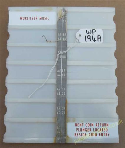 Wurlitzer Title Card Holder (WP194A)