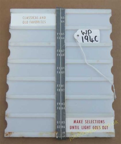 Wurlitzer Title Card Holder (WP194C)